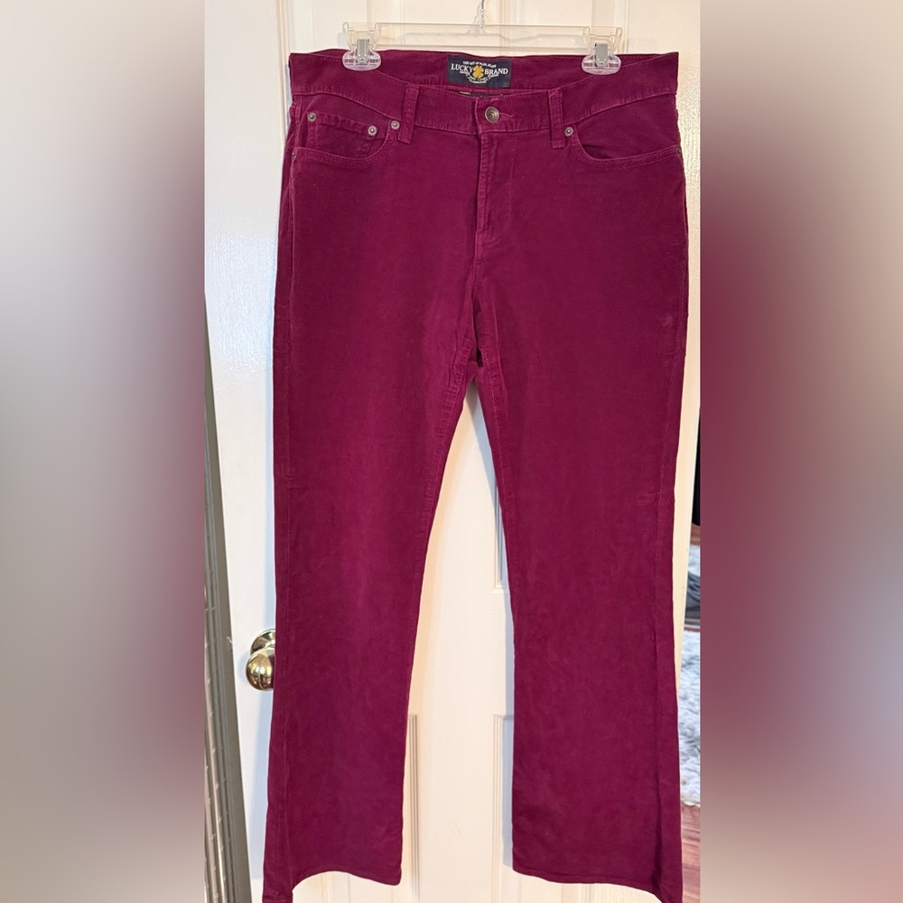 Lucky Brand Deep Red Corduroy Pants